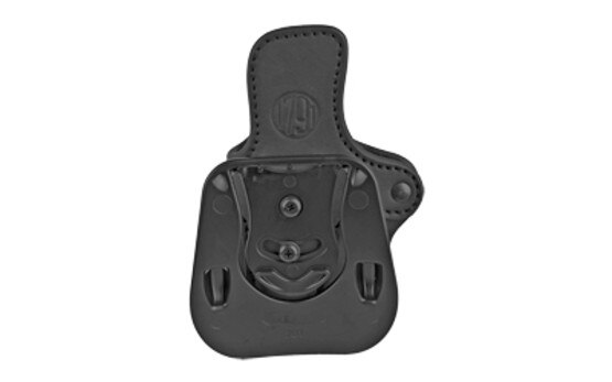1791 Gunleather OWB RH Optic Ready PDH2.4S Multi-Fit Holster in Stealth Black with paddle attachment